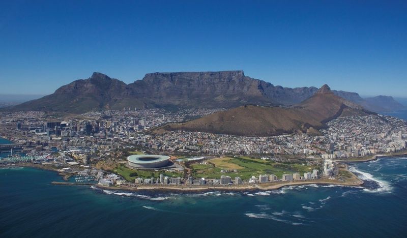 Calendario de África: Vista aérea de Ciudad del Cabo
