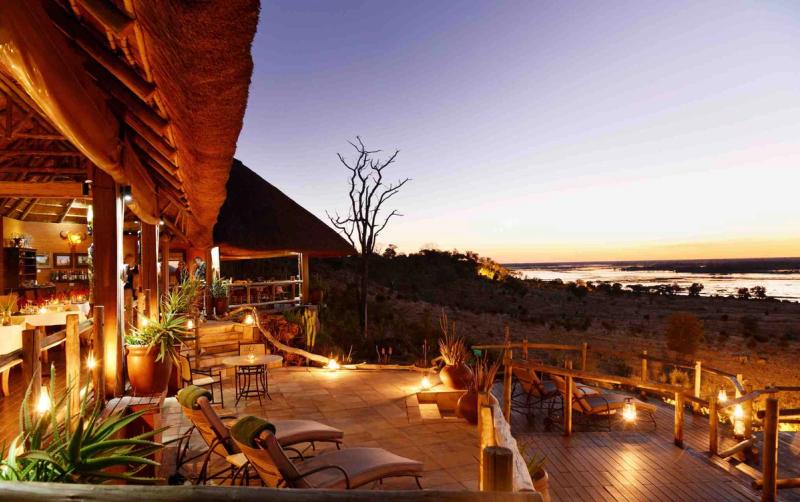Ngoma Safari Lodge view from deck in Chobe National Park, Botswana
