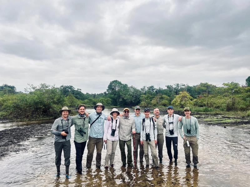 David Ryan from Rhino Africa and his friends in Odzala-Kokoua National Park, Congo