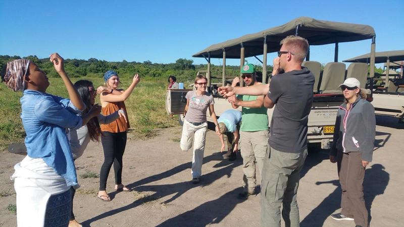 yoga on safari
