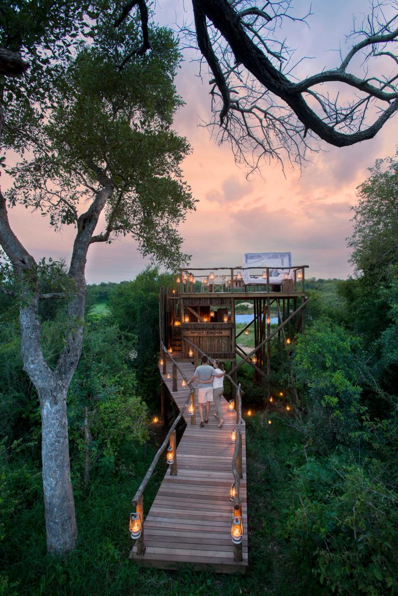 Tinyeleti treehouse from the deck