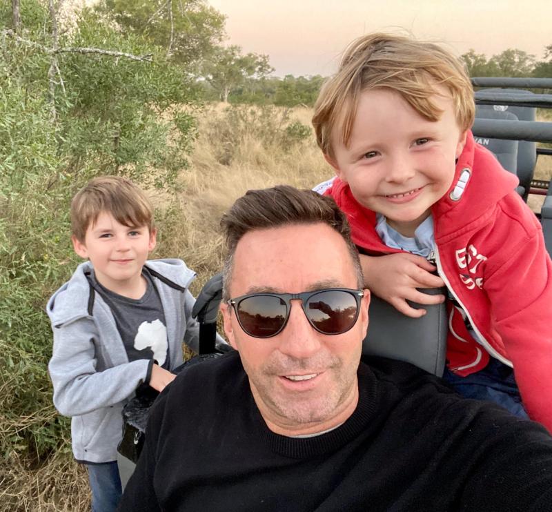 David and the kids during lockdown at Silvan