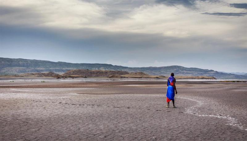 Cenas dramáticas do Lago Natron na Tanzânia