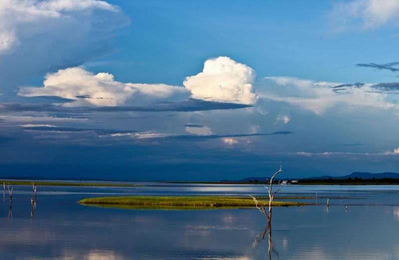 Lake Kariba's blue waters