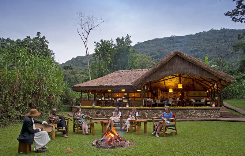 Eine der schönen Unterkünfte in Uganda