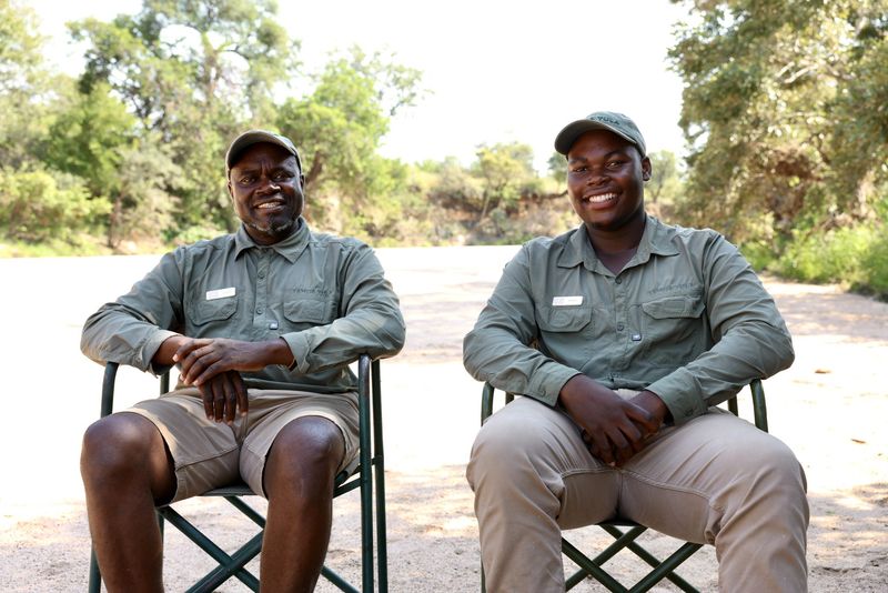Father (Scotch) Master Tracker and son (Exy) Tracker at Tanda Tula