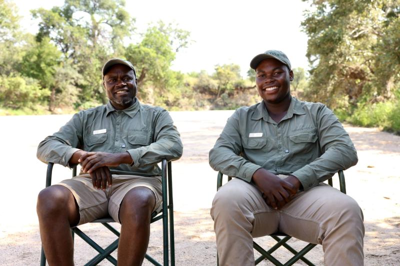 Father (Scotch) Master Tracker and son (Exy) Tracker at Tanda Tula