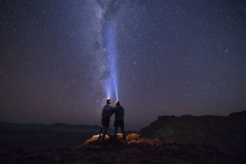 Admiring the stars in the Kalahari