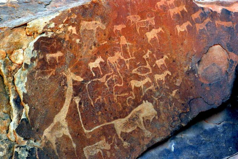 extensive rock-art galleries