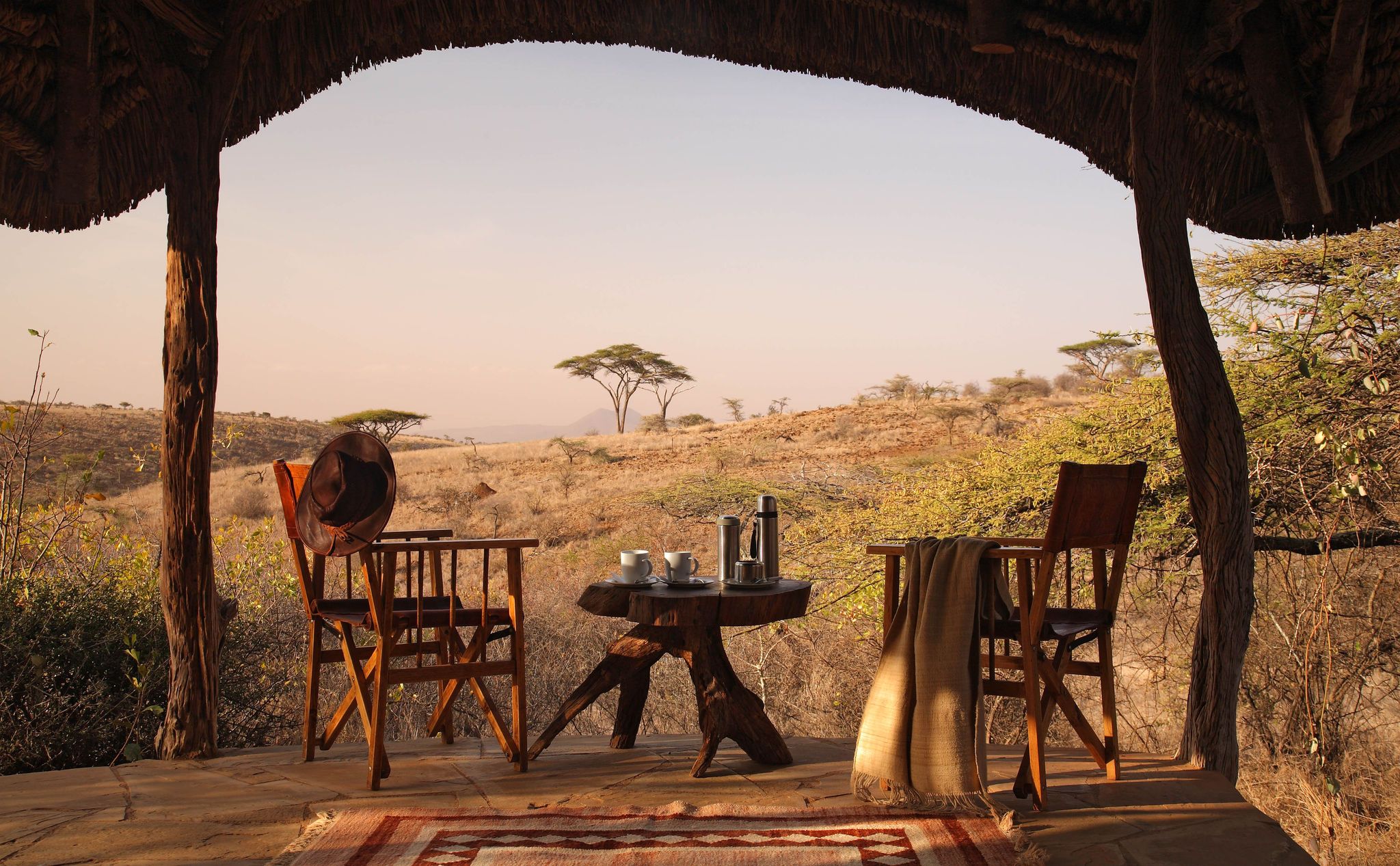 Lewa Safari Camp and the surrounding Lewa Wildlife Conservancy landscape in Kenya.
