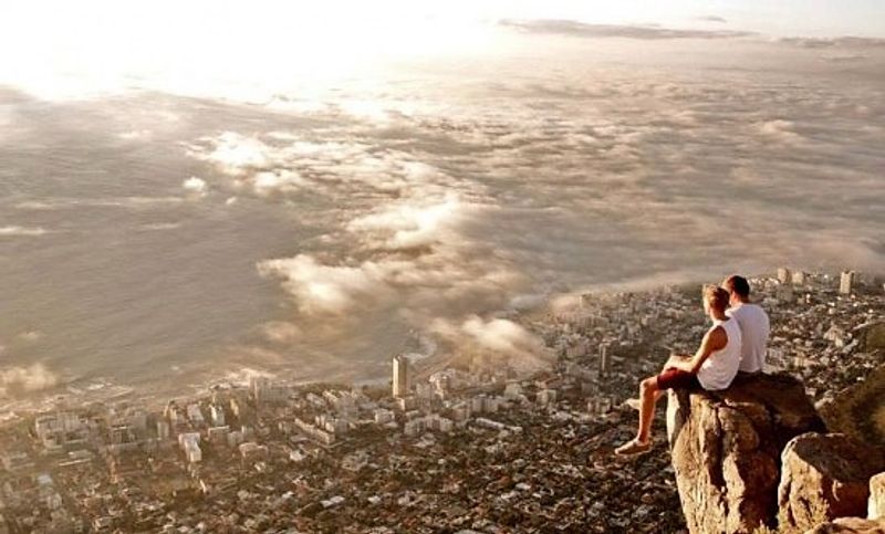 Blick auf Sea Point und den Atlantik vom Lion's Head 