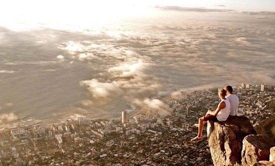 Blick auf Sea Point und den Atlantik vom Lion's Head