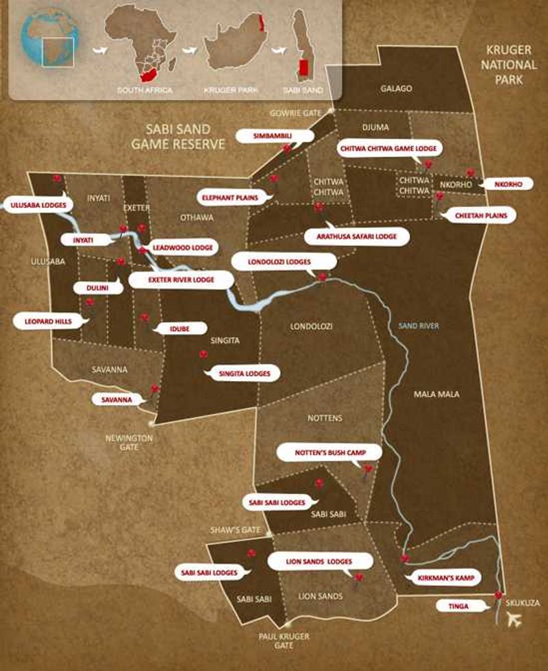 Sabi Sand Map