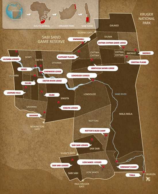 Sabi Sand Map