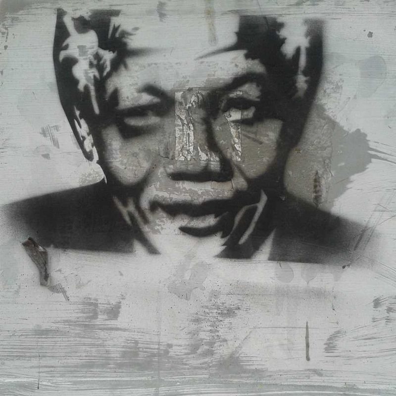 Graffiti artists have taken to the streets to honour Madiba - Photographed in Kloof Street, Cape Town