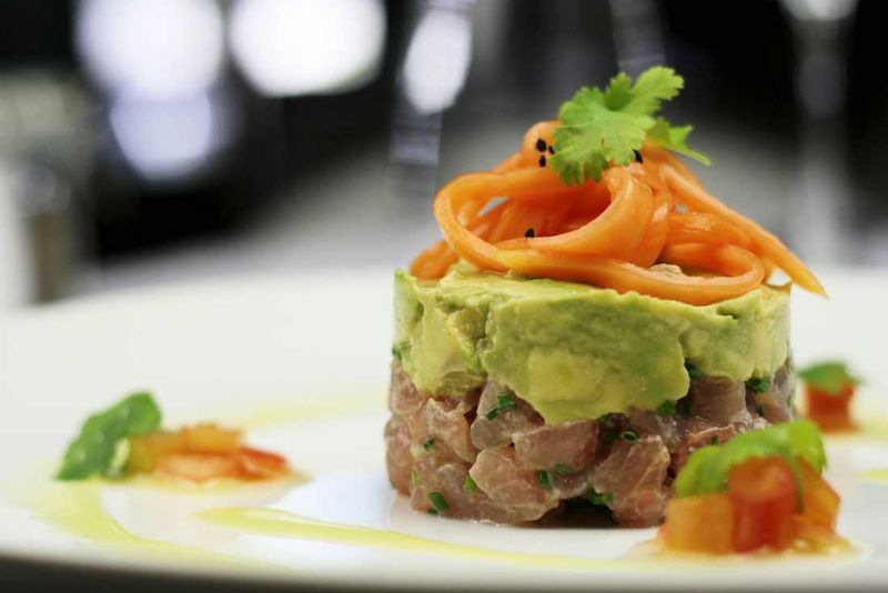 Bistrot Bizerca - Yellow Tail Tartare with Avocado Wasabi and Papaya