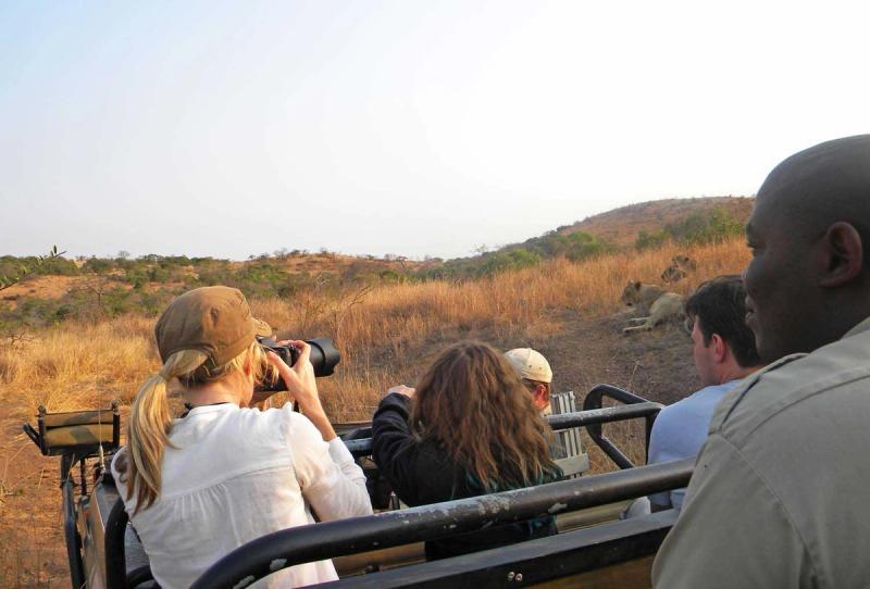 On safari at Phinda