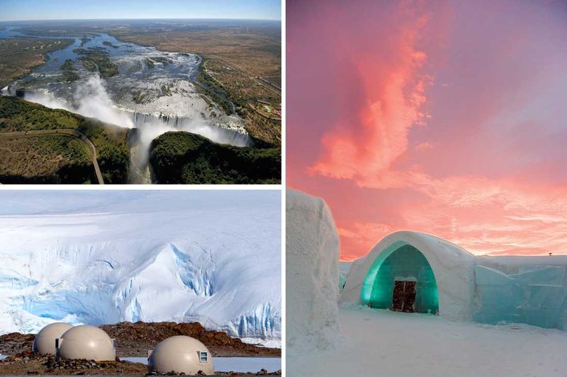 Ice hotels, pods in Antarctica and the Falls