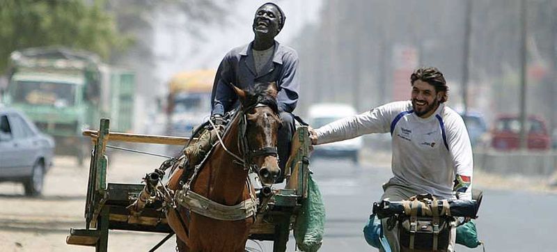 Riaan Manser fighting his way around Africa on his Bicycle
