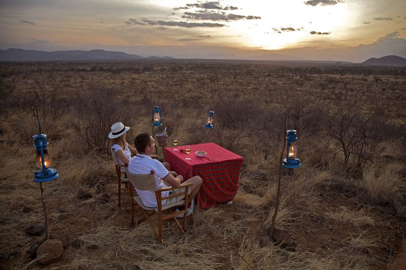 Watching the sunset over Samburu