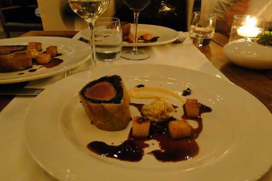 Main course at the Vineyard Hotel