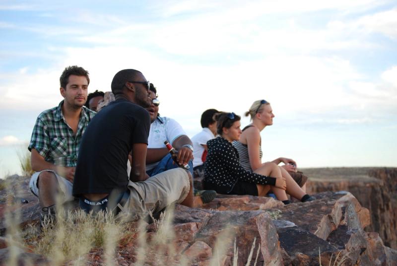 Peggy et ses amis au Fish River Canyon en Namibie