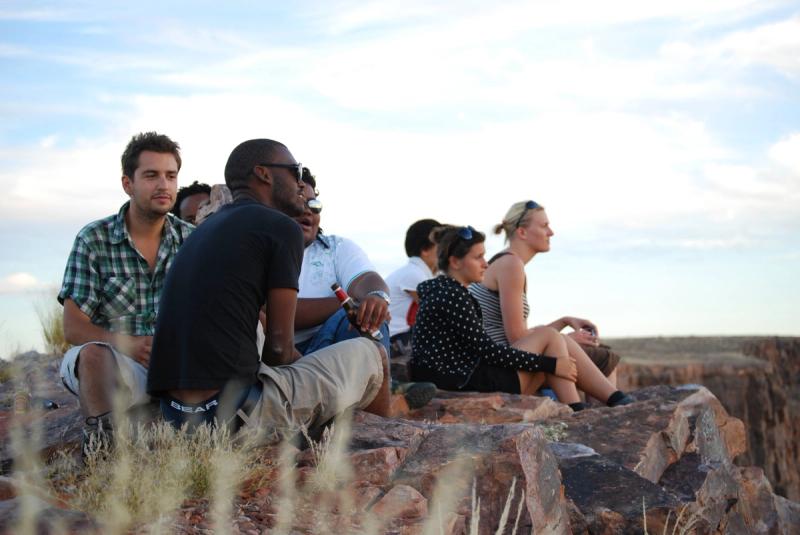 Peggy et ses amis au Fish River Canyon en Namibie