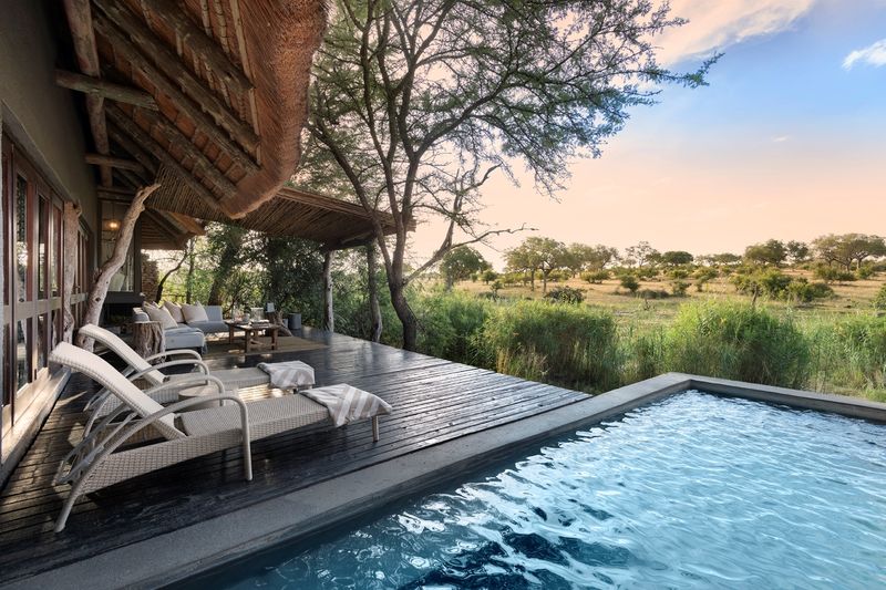 Private pool deck of suite at Chitwa Chitwa