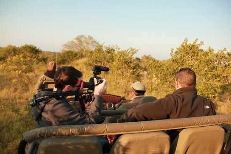Film crew in the bush