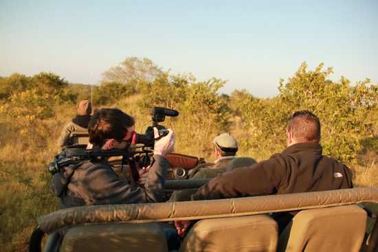 Film crew in the bush