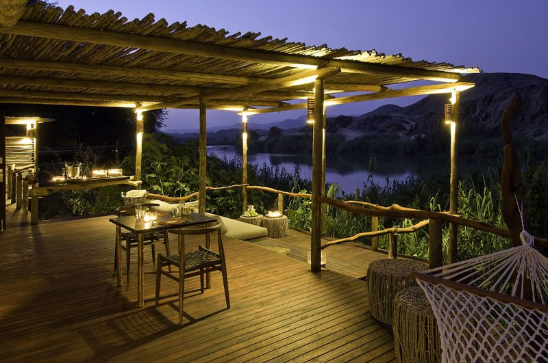 Serra Cafema room tent exteriors, Kunene River, Namibia