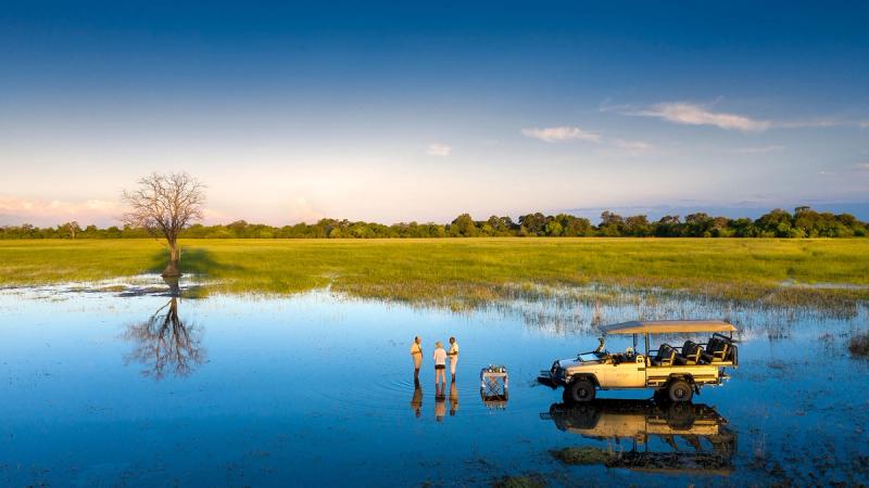 Wasserreiche Safari im Okavango Delta in Botswana