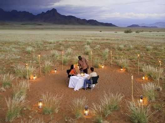 dinner in the bush