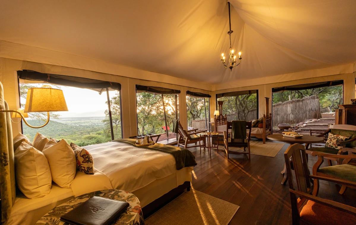 Settle into your private suite at Cottar's Camp and enjoy the uninterrupted views