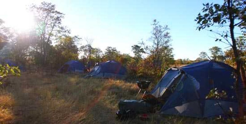 Old school tenting in the bush
