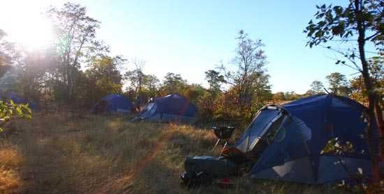 Old school tenting in the bush