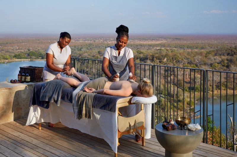 Singita Malilangwe house massage on deck