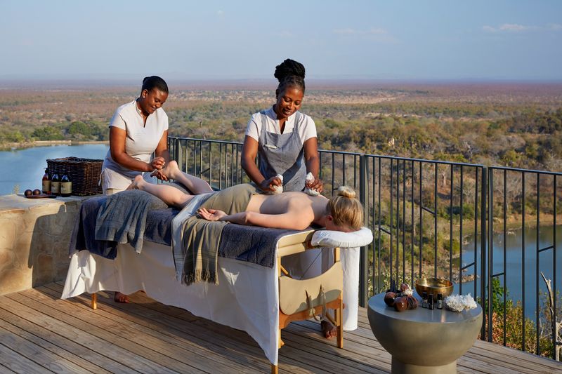 Singita Malilangwe house massage on deck
