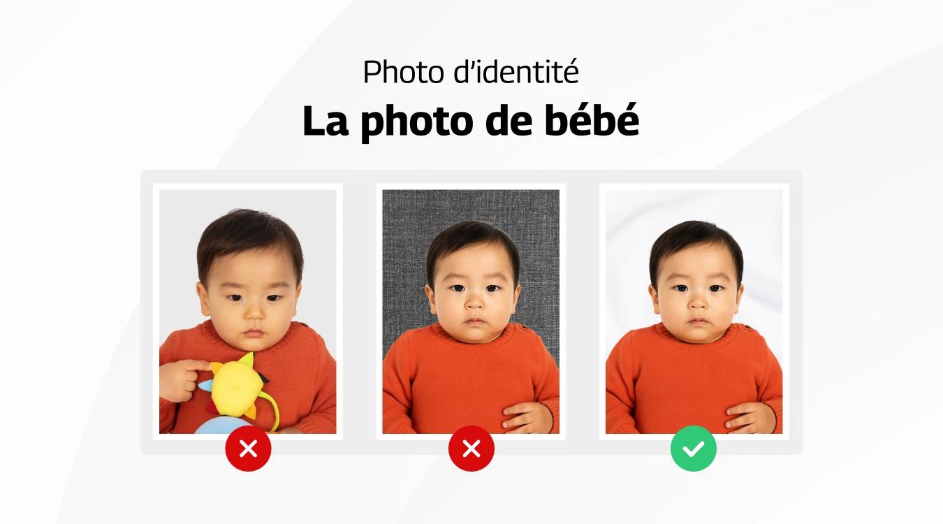 Exemples de photos d’identité pour bébé acceptées et refusées 1 Exemples de photos d’identité pour bébé acceptées et refusées 1