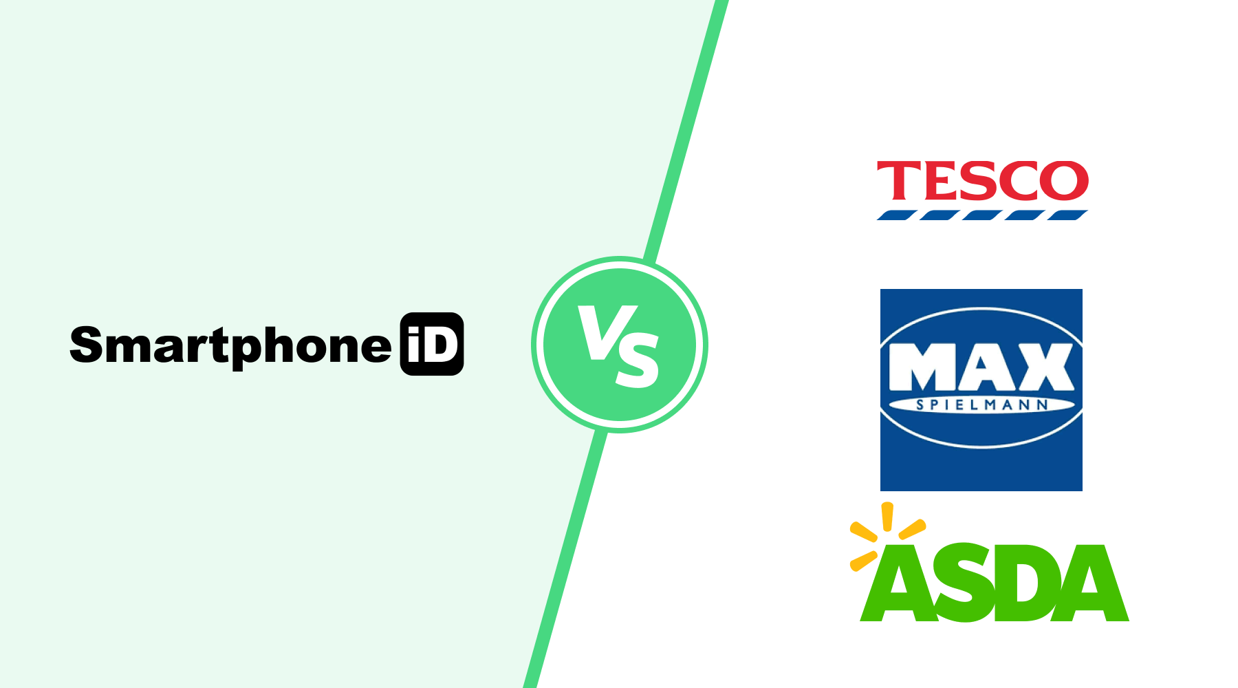 smartphone iD VS ASDA TESCO MAX SPILMAN BOOTHS