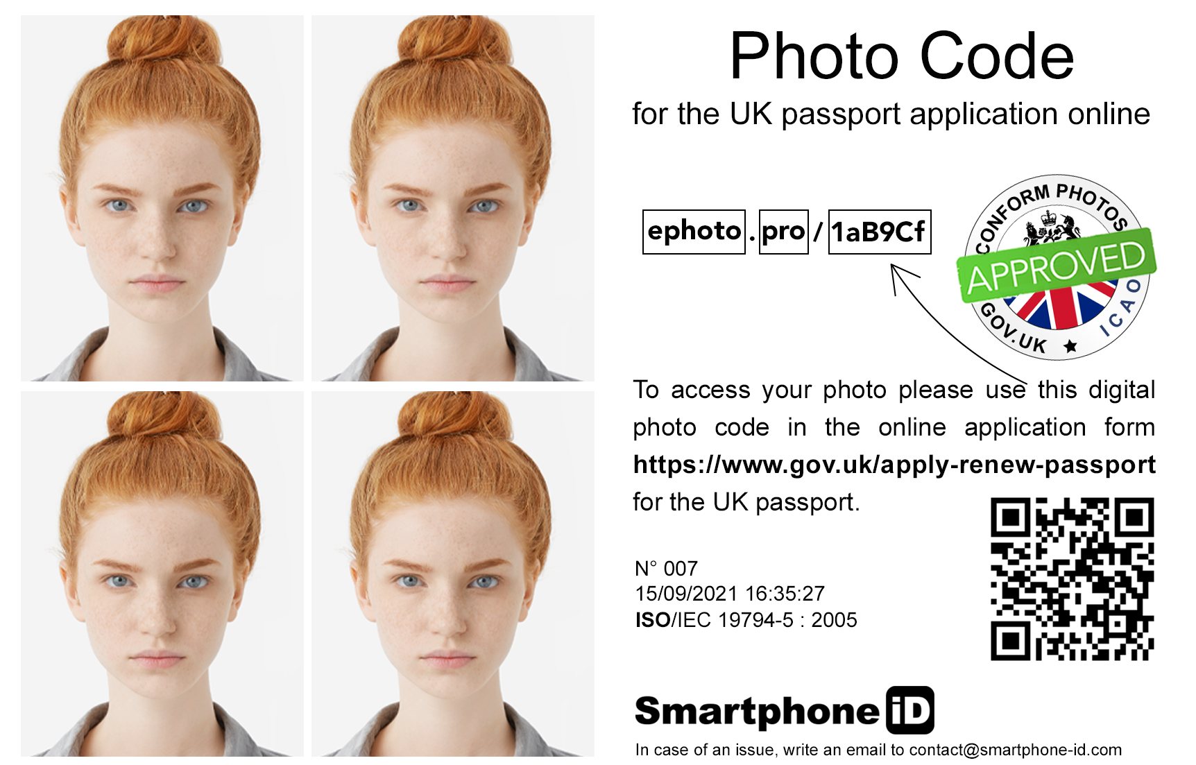 UK template photo code girl