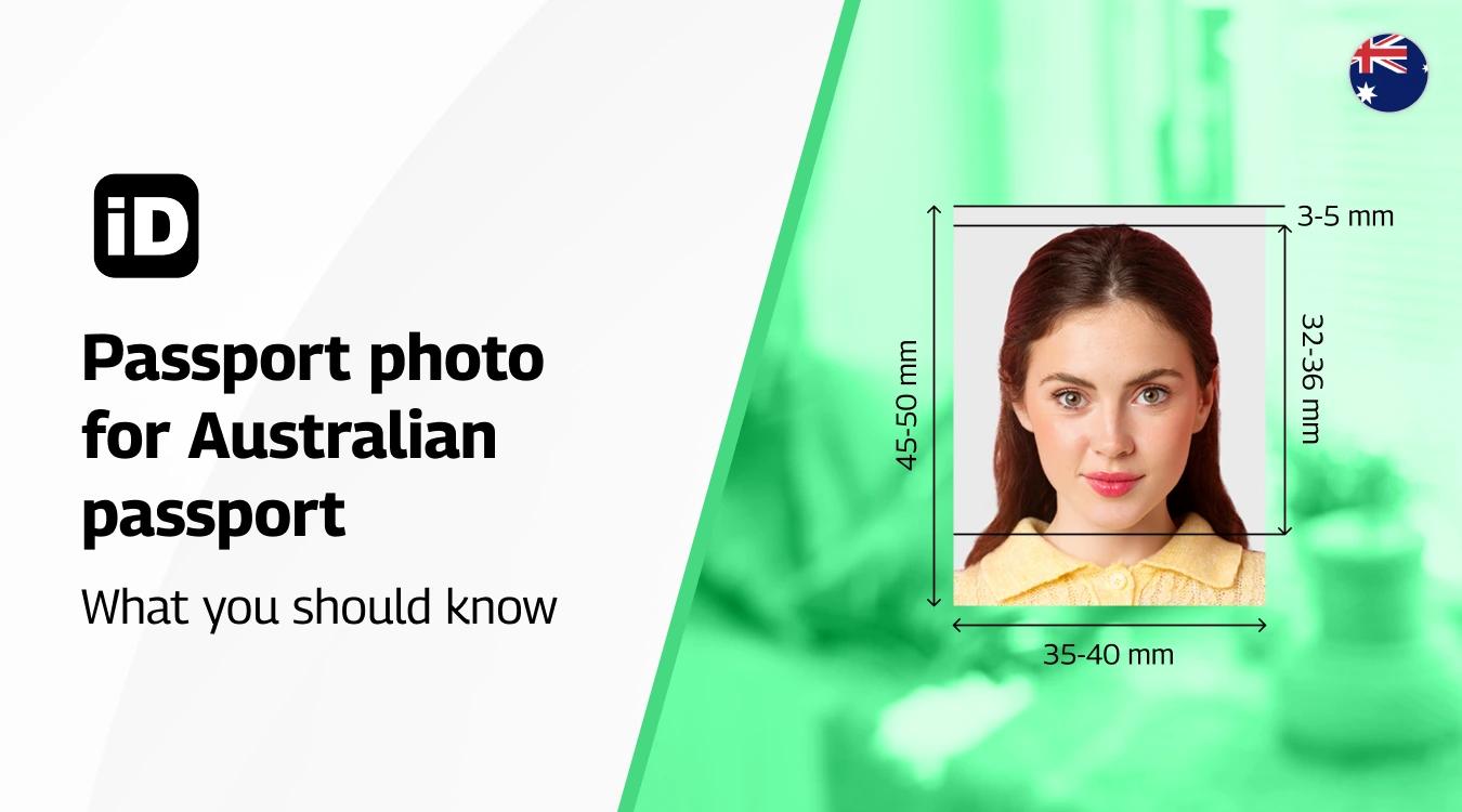 Passport photo for Australian passport