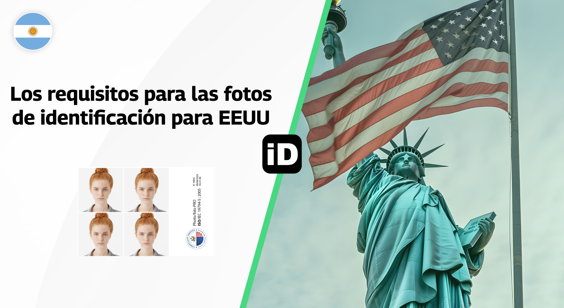 Los requisitos para las fotos de identificación para EEUU
