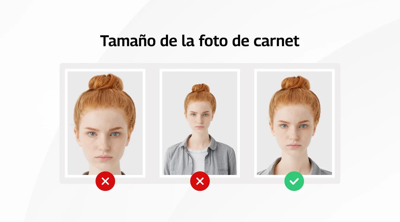 Tamaño de la foto de carné