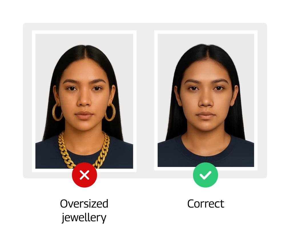 Examples of rejected and accepted UK passport photos 2026