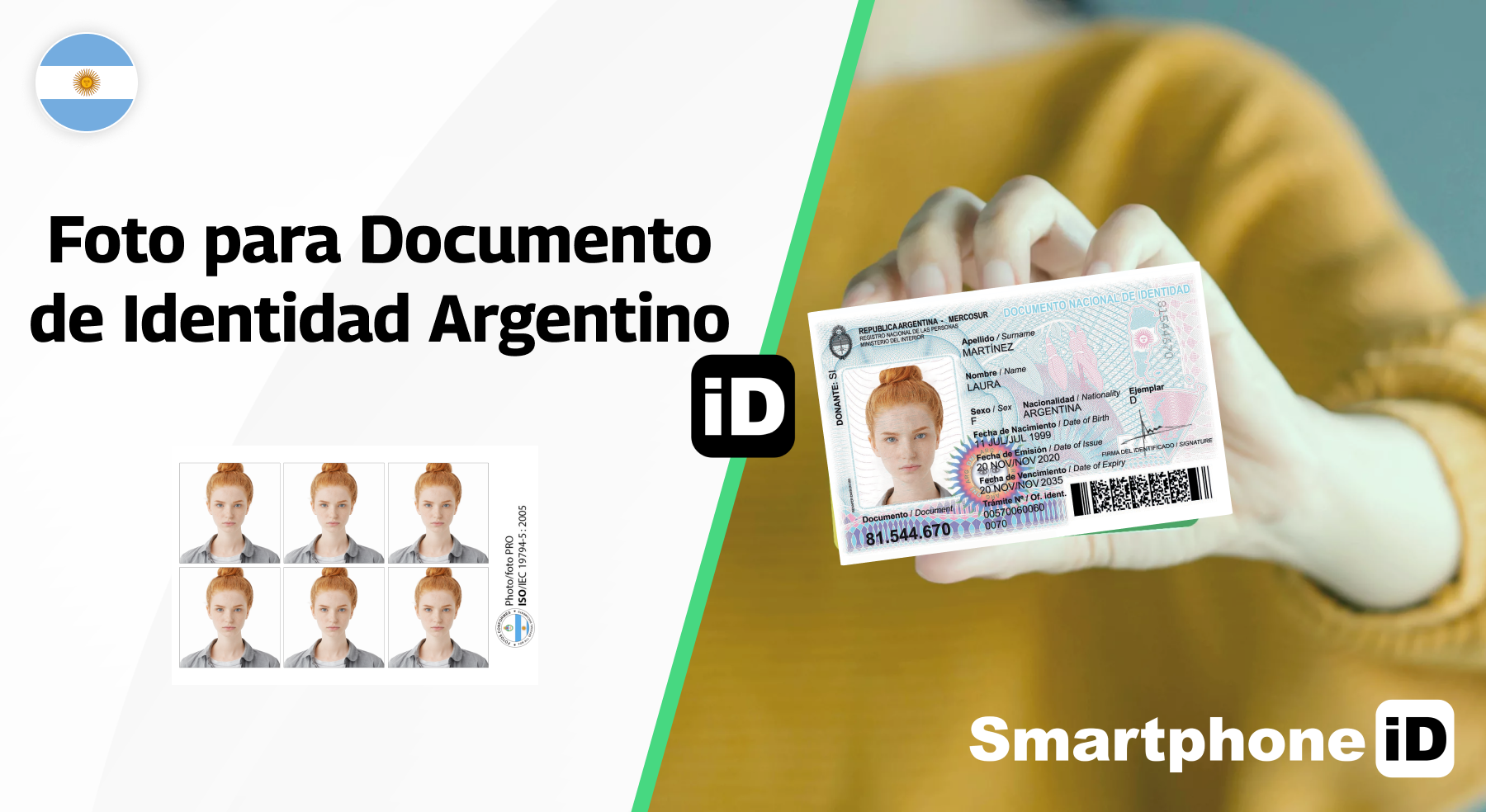 Foto para Documento de Identidad Argentino