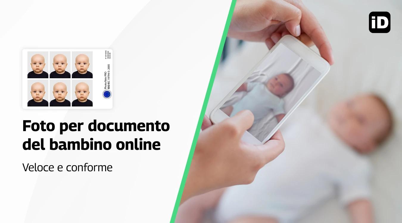 Foto per documento del bambino online
