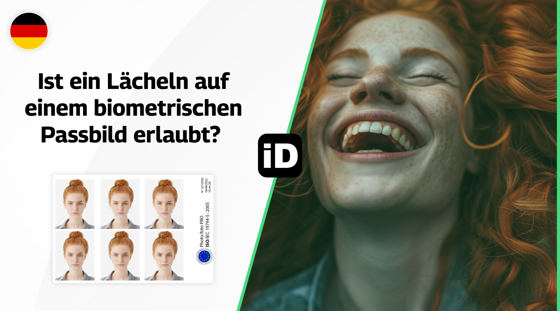 Ist ein Lächeln auf einem biometrischen Passbild erlaubt