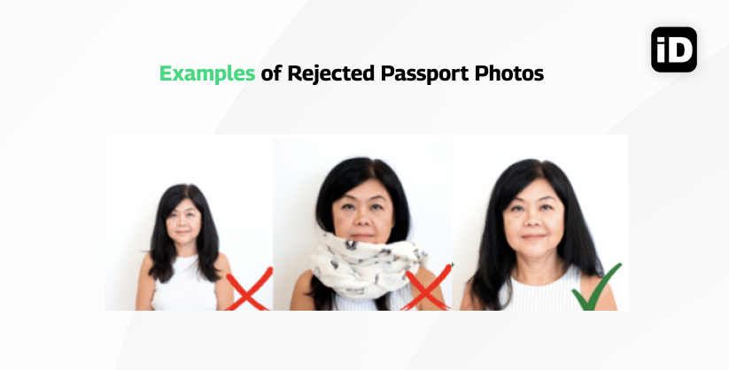 3 Examples of Rejected Passport Photos