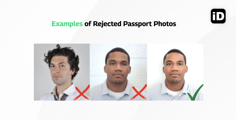 4 Exemples of rejected passport photos
